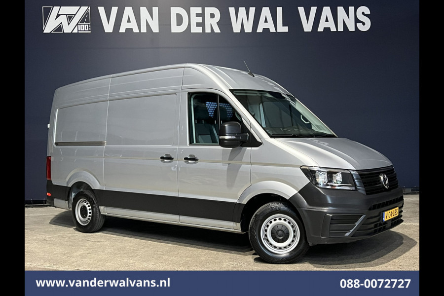 Volkswagen Crafter 2.0 TDI 141pk L3H3 L2H2 Euro6 Airco | Navigatie | Apple Carplay | Cruisecontrol Android Auto, Bijrijdersbank, 3000kg trekvermogen, zilver