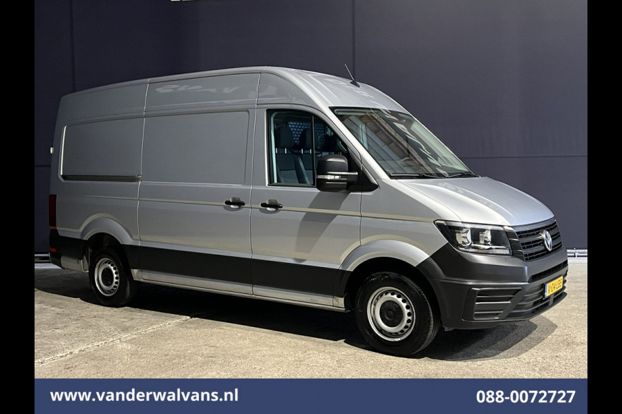 Volkswagen Crafter 2.0 TDI 141pk L3H3 L2H2 Euro6 Airco | Navigatie | Apple Carplay | Cruisecontrol Android Auto, Bijrijdersbank, 3000kg trekvermogen, zilver