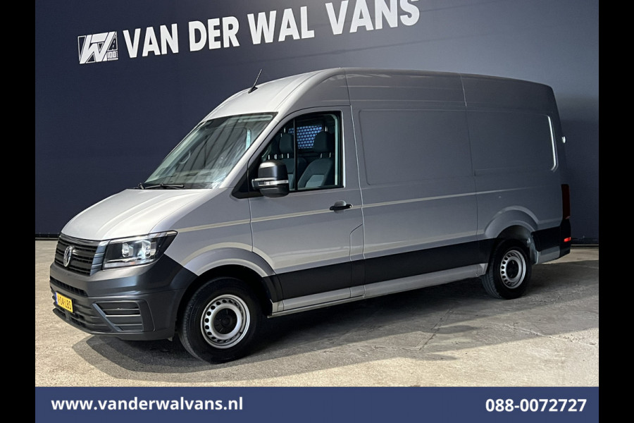 Volkswagen Crafter 2.0 TDI 141pk L3H3 L2H2 Euro6 Airco | Navigatie | Apple Carplay | Cruisecontrol Android Auto, Bijrijdersbank, 3000kg trekvermogen, zilver
