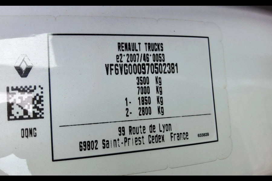 Renault Master 165.35 BE COMBI 3500 PLUS - EURO 6 - VTV-98-F & OT-79-TP - LAADVERMOGEN +/- 2720 KG.