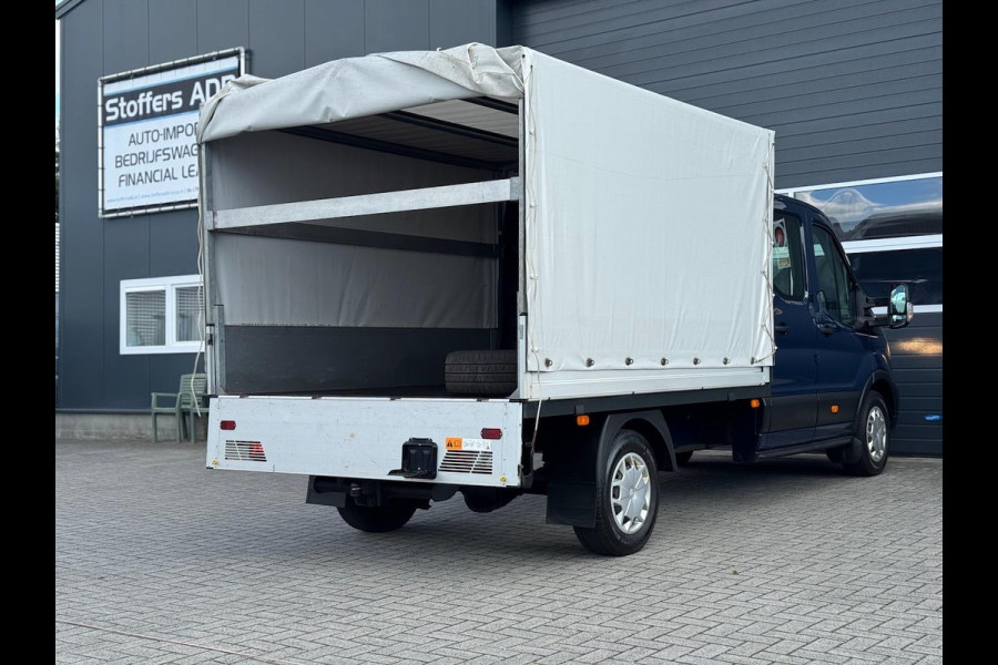 Ford Transit 350 2.0 TDCI L3H1 DC 4WD | Huif | Cruise | Stoelverw.| Bluetooth | 7-persoons | Vierwielaandrijving | Airco | AWD 4×4