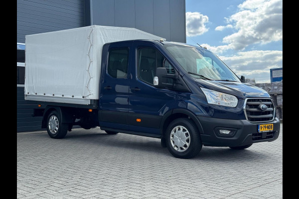 Ford Transit 350 2.0 TDCI L3H1 DC 4WD | Huif | Cruise | Stoelverw.| Bluetooth | 7-persoons | Vierwielaandrijving | Airco | AWD 4×4