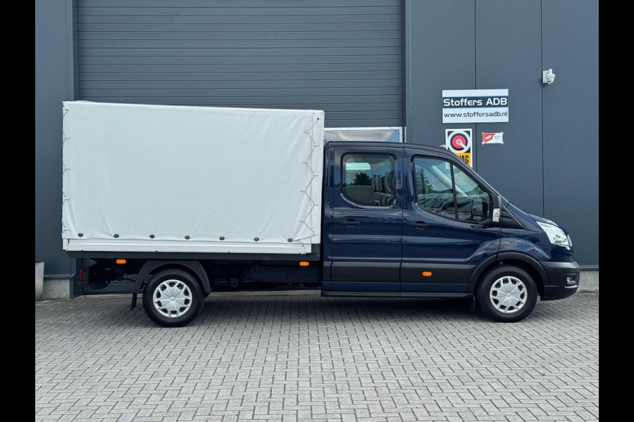 Ford Transit 350 2.0 TDCI L3H1 DC 4WD | Huif | Cruise | Stoelverw.| Bluetooth | 7-persoons | Vierwielaandrijving | Airco | AWD 4×4