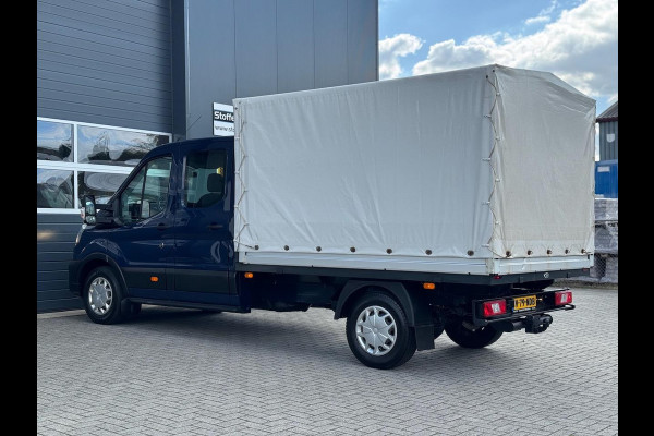 Ford Transit 350 2.0 TDCI L3H1 DC 4WD | Huif | Cruise | Stoelverw.| Bluetooth | 7-persoons | Vierwielaandrijving | Airco | AWD 4×4