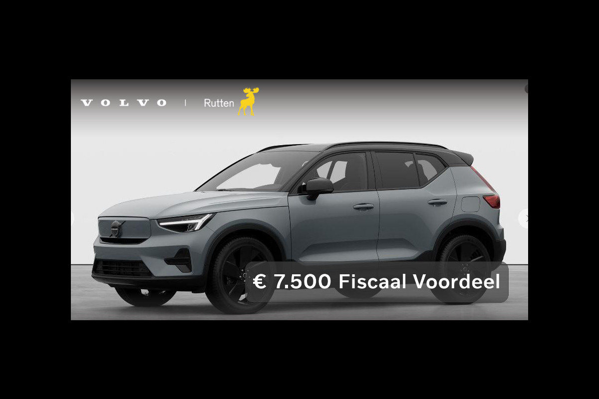 Volvo EX40 252PK Single Motor Extended Range 82 kWh Plus Black Edition/ Lounge Pakket / Panoramadak / Extra getint glas / Nubuck bekleding Volvo EX40 252PK Single Motor Extended Range 82 kWh Plus Black Edition/ Lounge Pakket / Panoramadak / Extra getint glas / Nubuck bekleding