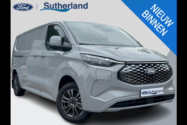 Ford E-Transit Custom 340 L2 Limited/Titanium 65 kWh / 218pk | SCI | Ford voorraad | Premium Lak: Grey Matter, Limited interieurbekleding, verwarmbare passagiersstoel (8-weg verstelbaar), centrale dubbele vergrendeling, 17 inch lichtmetalen velgen, Driver Assistance Pack, AGM Accu, BEV 3-fase oplaadkabel (mode 3, 32A, 10m) Vehicle Integration System Ford Voorraad