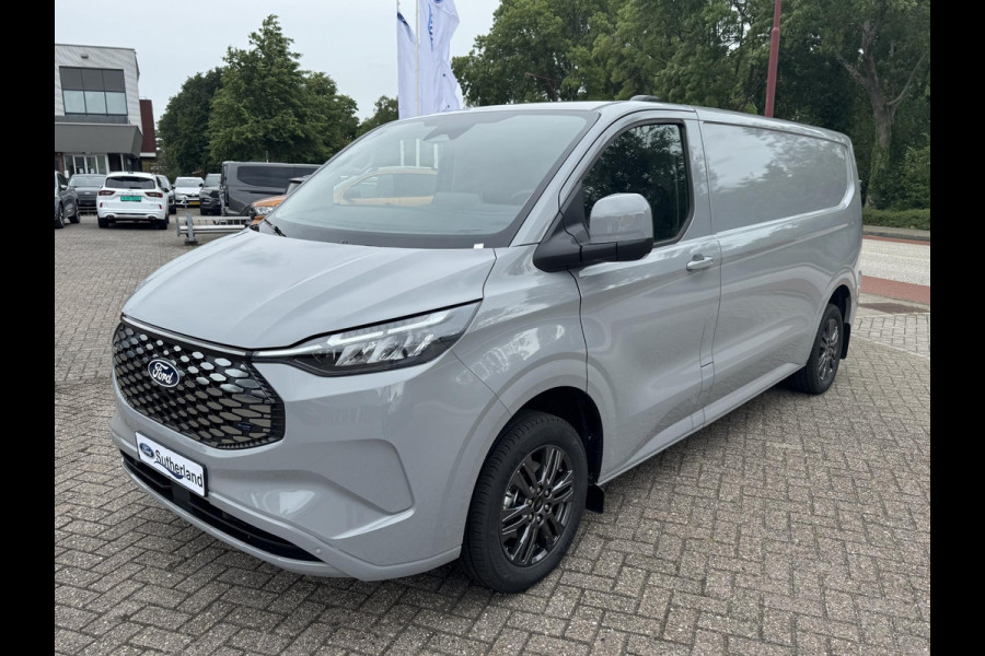Ford E-Transit Custom 340 L2 Limited/Titanium 65 kWh / 218pk | SCI | Ford voorraad | Premium Lak: Grey Matter, Limited interieurbekleding, verwarmbare passagiersstoel (8-weg verstelbaar), centrale dubbele vergrendeling, 17 inch lichtmetalen velgen, Driver Assistance Pack, AGM Accu, BEV 3-fase oplaadkabel (mode 3, 32A, 10m) Vehicle Integration System Ford Voorraad