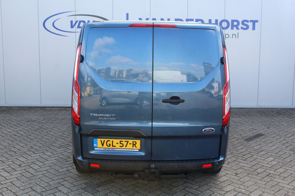 Ford Transit Custom 300 2.0-130pk TDCI L1H1 Trend Dubb. cabine. Trekhaak, Airco, Stoelverwarming, Cruise Control, Multimediascherm met navi en apple/android carplay, Chrome Blue