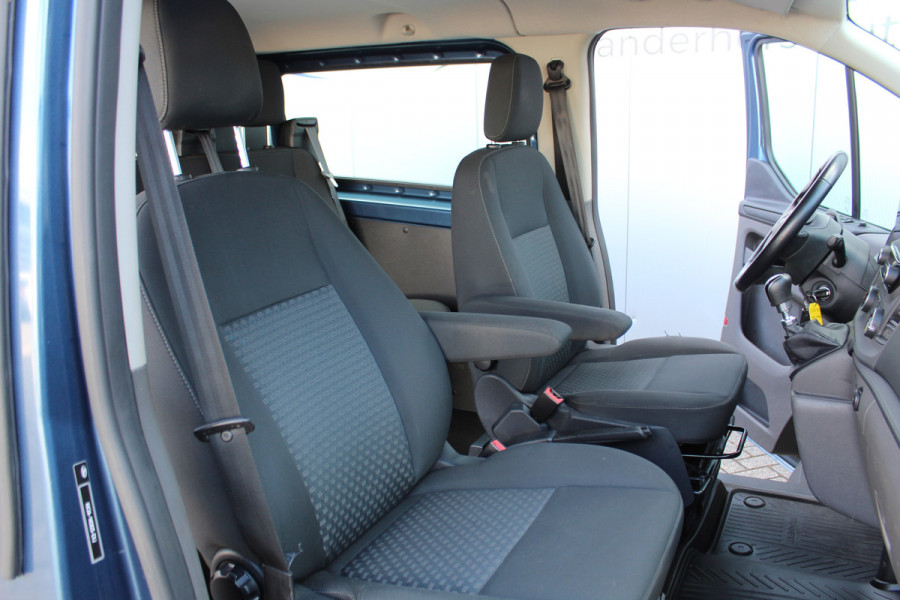 Ford Transit Custom 300 2.0-130pk TDCI L1H1 Trend Dubb. cabine. Trekhaak, Airco, Stoelverwarming, Cruise Control, Multimediascherm met navi en apple/android carplay, Chrome Blue