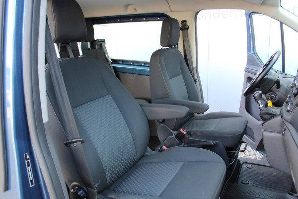 Ford Transit Custom 300 2.0-130pk TDCI L1H1 Trend Dubb. cabine. Trekhaak, Airco, Stoelverwarming, Cruise Control, Multimediascherm met navi en apple/android carplay, Chrome Blue