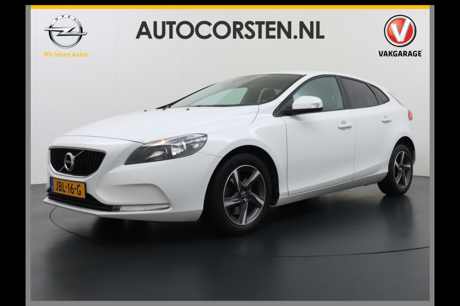 Volvo V40 2.0T Dual-Ecc Pdc 16" Licht-Regensensor Cruise Bluetooth Momentum Autonomous Emergency Braking Brake Assist System Privacy Glas Isofix  1500kg Trekvermogen! hoofdsteunen anti-whiplash Bots herkenning systeem EURO6