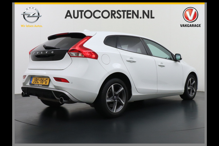 Volvo V40 2.0T Dual-Ecc Pdc 16" Licht-Regensensor Cruise Bluetooth Momentum Autonomous Emergency Braking Brake Assist System Privacy Glas Isofix  1500kg Trekvermogen! hoofdsteunen anti-whiplash Bots herkenning systeem EURO6