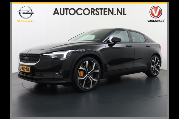 Polestar 2 78kWh 408PK PERFORMANCE 0-100 4,7sec. SOH 92,82% Long Range Trekhaak Pano-dak Elektr.Stoel+verwarmd Stuurverward (semi-)-AutoPil Google-Android® Navi 360°Camera Elek.Achterklep PDC-a+v Performance-Ophanging Premium-Audio Active-Grille Keyless LEDParkeerassist auto 1.500KG Trekgewicht! 1e Eigenaar 3fase 11kw thuis laden
