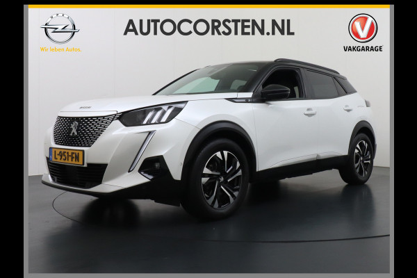 Peugeot e-2008 EV50kWh Panorama-Schuif/kanteldak Allure 3D-Virtual Cockpit Apple Carplay/Android Auto Navi Ecc Cruise Control Pdc 1/2 Leer Draadloos GSM laden Led Regen-Lichtsensor DAB Verkeersbord detectie Zeer compleet! 45.000 nieuw!