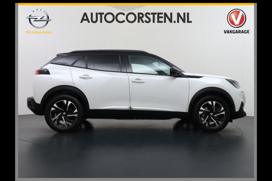 Peugeot e-2008 EV50kWh Panorama-Schuif/kanteldak Allure 3D-Virtual Cockpit Apple Carplay/Android Auto Navi Ecc Cruise Control Pdc 1/2 Leer Draadloos GSM laden Led Regen-Lichtsensor DAB Verkeersbord detectie Zeer compleet! 45.000 nieuw!