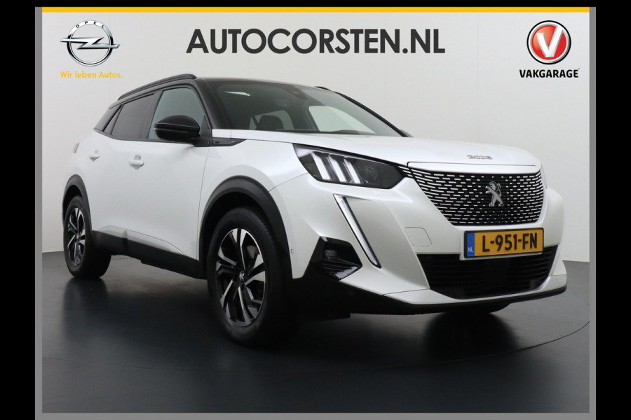 Peugeot e-2008 EV50kWh Panorama-Schuif/kanteldak Allure 3D-Virtual Cockpit Apple Carplay/Android Auto Navi Ecc Cruise Control Pdc 1/2 Leer Draadloos GSM laden Led Regen-Lichtsensor DAB Verkeersbord detectie Zeer compleet! 45.000 nieuw!
