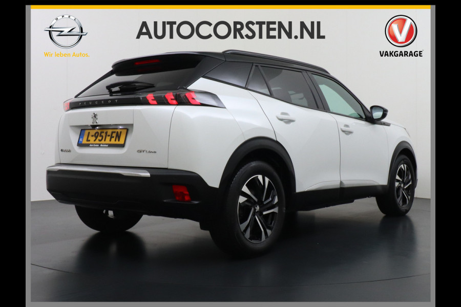 Peugeot e-2008 EV50kWh Panorama-Schuif/kanteldak Allure 3D-Virtual Cockpit Apple Carplay/Android Auto Navi Ecc Cruise Control Pdc 1/2 Leer Draadloos GSM laden Led Regen-Lichtsensor DAB Verkeersbord detectie Zeer compleet! 45.000 nieuw!