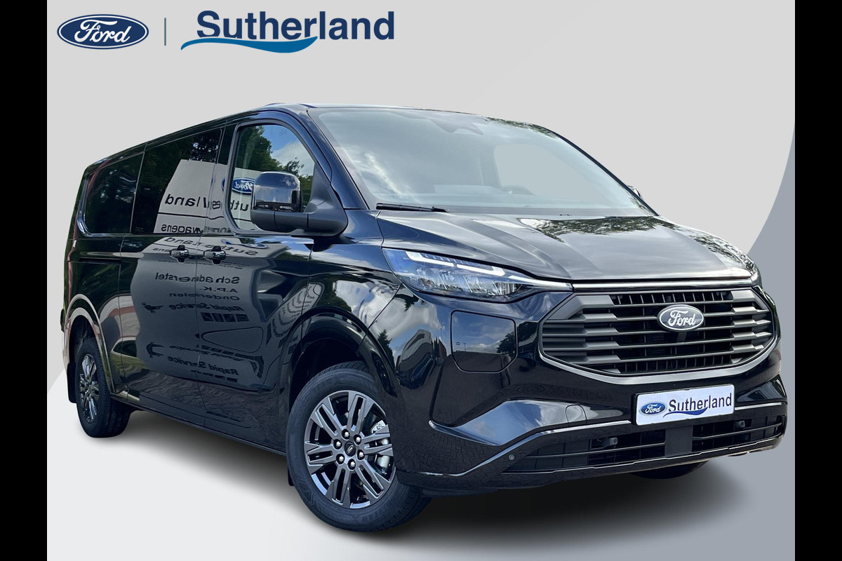 Ford Transit Custom 320 2.5 PHEV L2H1 Limited DC | SCI | 233pk | Dubbele Cabine | Dubbele zijschuifdeur | 12-weg verstel- en verwarmbare AGR Stoelen | Inklapbare trekhaak | 17 inch lichtmetalen velgen | Driver Assistance Pack Premium | Verwarmbaar stuurwiel | Bekleding zijwand en achterdeuren (volledig) | PRIJS EX. BTW INCL. BPM Ford Transit Custom 320 2.5 PHEV L2H1 Limited DC | SCI | 233pk | Dubbele Cabine | Dubbele zijschuifdeur | 12-weg verstel- en verwarmbare AGR Stoelen | Inklapbare trekhaak | 17 inch lichtmetalen velgen | Driver Assistance Pack Premium | Verwarmbaar stuurwiel | Bekleding zijwand en achterdeuren (volledig) | PRIJS EX. BTW INCL. BPM