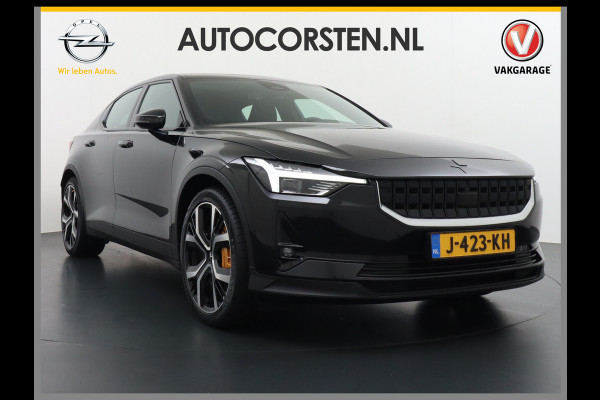 Polestar 2 78kWh 408PK PERFORMANCE 0-100 4,7sec. SOH 92,82% Long Range Trekhaak Pano-dak Elektr.Stoel+verwarmd Stuurverward (semi-)-AutoPil Google-Android® Navi 360°Camera Elek.Achterklep PDC-a+v Performance-Ophanging Premium-Audio Active-Grille Keyless LEDParkeerassist auto 1.500KG Trekgewicht! 1e Eigenaar 3fase 11kw thuis laden