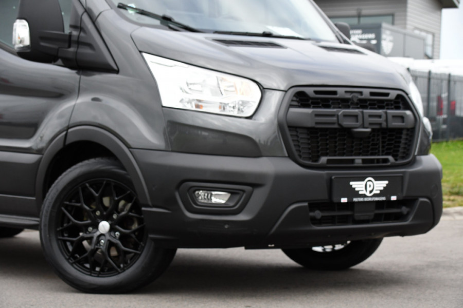 Ford Transit 350 2.0 TDCI L3H2 DC Raptor Grill Cruise, Camera, Carplay, Automaat, Sensoren, Trekhaak, NAVI, Multimedia, Uniek!