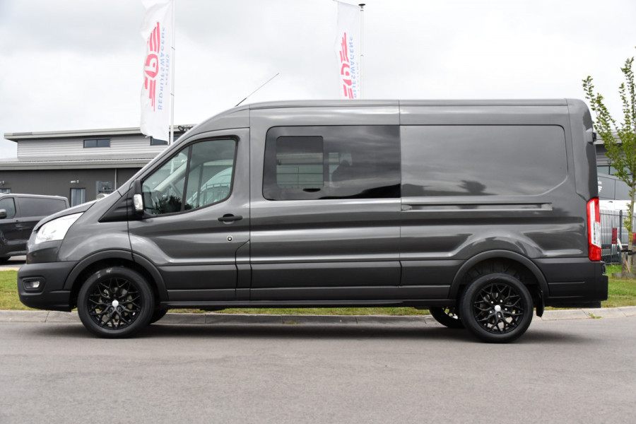 Ford Transit 350 2.0 TDCI L3H2 DC Raptor Grill Cruise, Camera, Carplay, Automaat, Sensoren, Trekhaak, NAVI, Multimedia, Uniek!