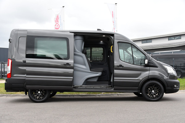 Ford Transit 350 2.0 TDCI L3H2 DC Raptor Grill Cruise, Camera, Carplay, Automaat, Sensoren, Trekhaak, NAVI, Multimedia, Uniek!