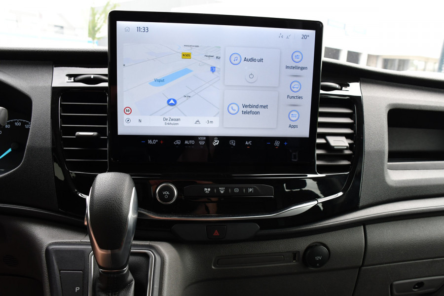 Ford Transit 350 2.0 TDCI L3H2 DC Raptor Grill Cruise, Camera, Carplay, Automaat, Sensoren, Trekhaak, NAVI, Multimedia, Uniek!