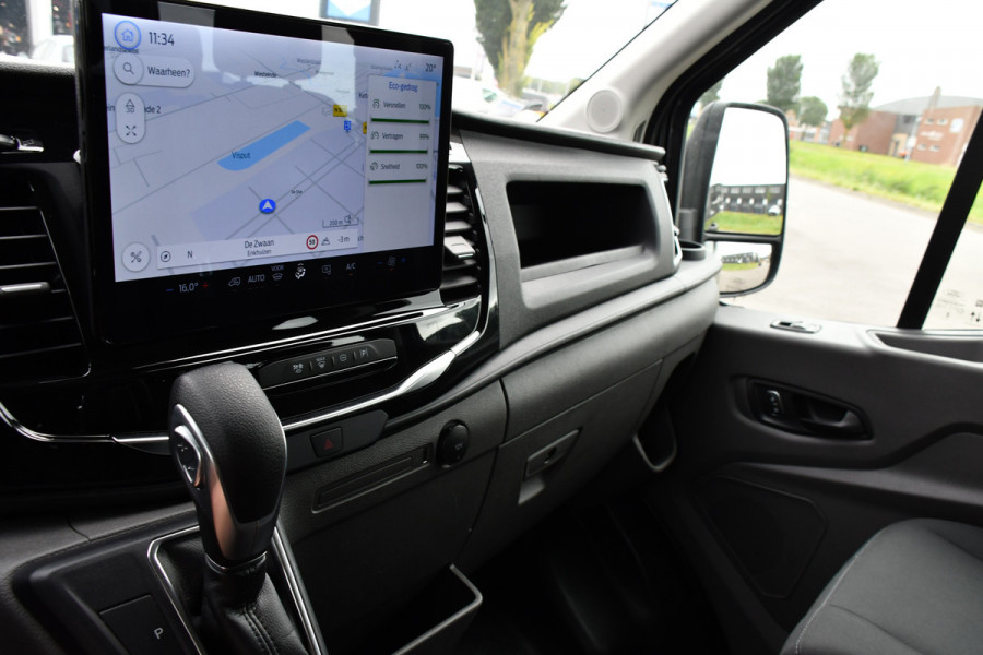 Ford Transit 350 2.0 TDCI L3H2 DC Raptor Grill Cruise, Camera, Carplay, Automaat, Sensoren, Trekhaak, NAVI, Multimedia, Uniek!