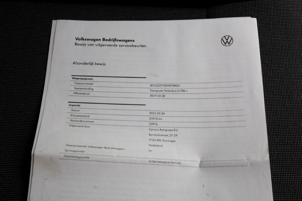 Volkswagen Transporter 2.0 TSI 150pk Benzine L2H3 Trendline Airco/Camera/Camper? BPM-VRIJ 03-2019