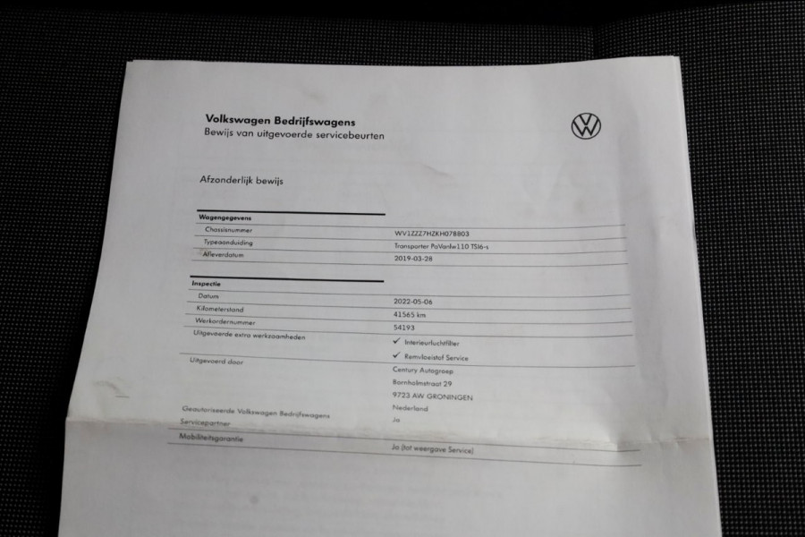 Volkswagen Transporter 2.0 TSI 150pk Benzine L2H3 Trendline Airco/Camera/Camper? BPM-VRIJ 03-2019