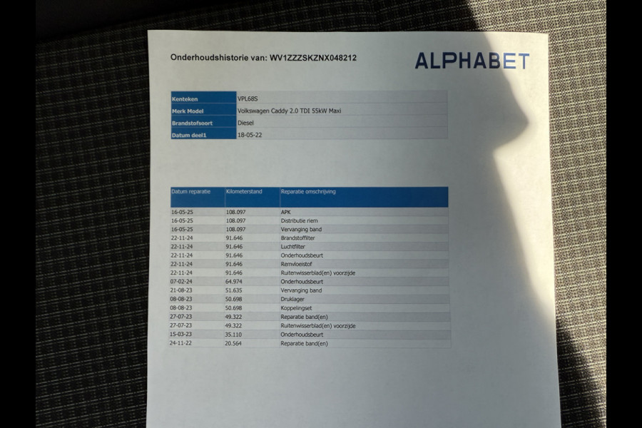 Volkswagen Caddy Cargo Maxi 2.0 TDI EURO 6 Comfort CarPlay/cruise control/parkeersensoren/