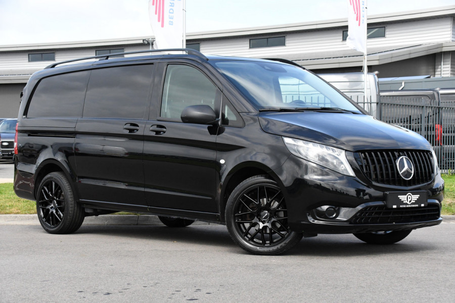 Mercedes-Benz Vito 116 CDI L2 Black Edition Cruise, Camera, Carplay, 164pk, Automaat, Sensoren, Trekhaak, Multimedia, LED, Stoelverwarming, Uniek!
