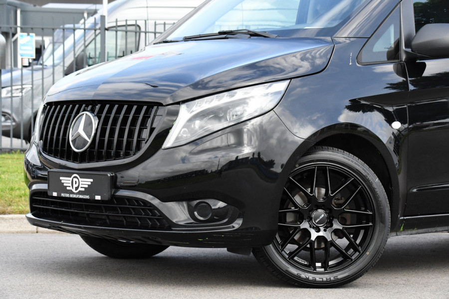 Mercedes-Benz Vito 116 CDI L2 Black Edition Cruise, Camera, Carplay, 164pk, Automaat, Sensoren, Trekhaak, Multimedia, LED, Stoelverwarming, Uniek!