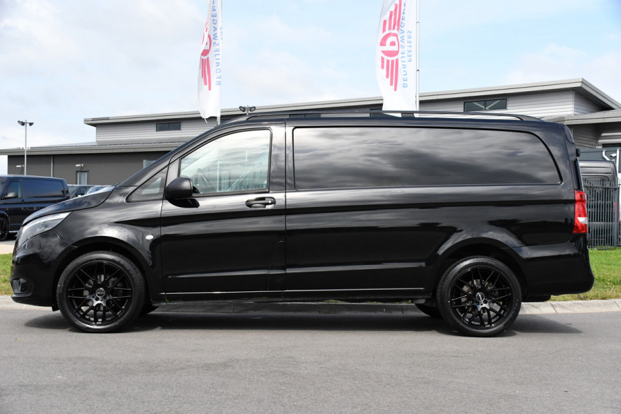 Mercedes-Benz Vito 116 CDI L2 Black Edition Cruise, Camera, Carplay, 164pk, Automaat, Sensoren, Trekhaak, Multimedia, LED, Stoelverwarming, Uniek!