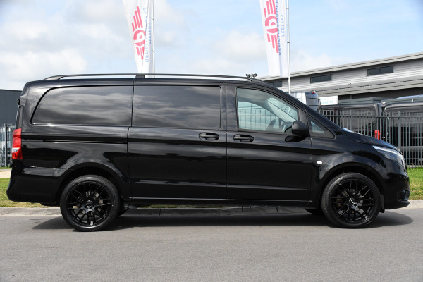 Mercedes-Benz Vito 116 CDI L2 Black Edition Cruise, Camera, Carplay, 164pk, Automaat, Sensoren, Trekhaak, Multimedia, LED, Stoelverwarming, Uniek!