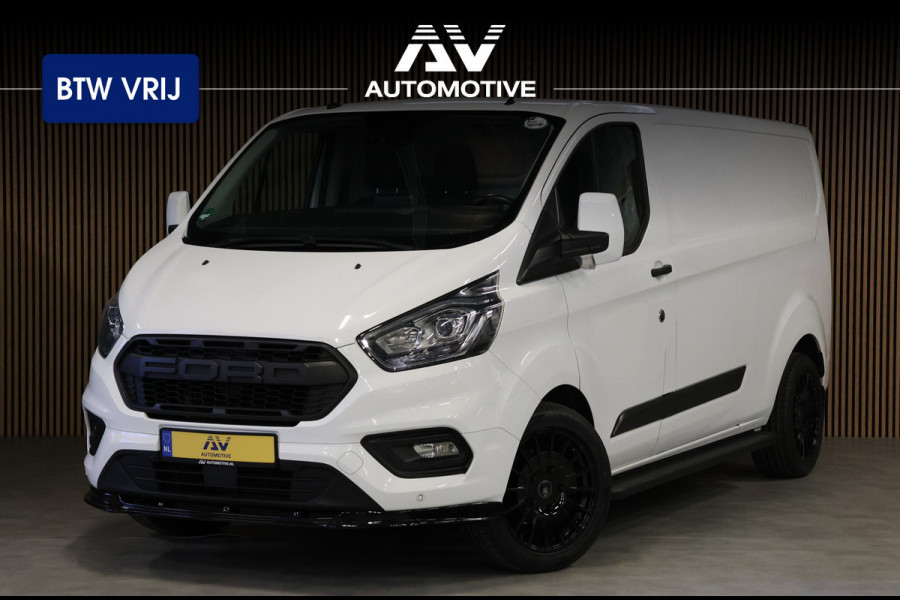 Ford Transit Custom 320 2.0 TDCI 190 PK L2H1 | Raptor Edition | BTW / BPM Vrij | Marge | Camera | CarPlay | Trekhaak | 3-Zitter | DAB | Cruise control | PDC V+A | LED | Nieuwe APK | Dealer onderhouden