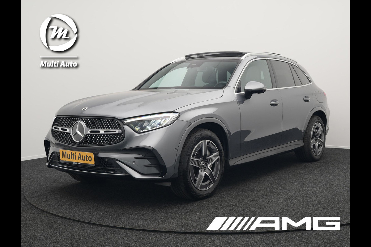 Mercedes-Benz GLC 300e 4MATIC AMG Line Plug In Hybrid 313pk PHEV | Luchtvering | Trekhaak af Fabriek | Panodak | Adaptive Cruise | 4 Wielbesturing | 360 Camera |  Lederen Sportstoelen Massage & Ventilatie |