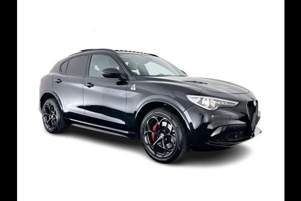 Alfa Romeo Stelvio 2.9 V6 AWD Quadrifoglio (INCL-BTW) Aut. *PANO | LEATHER-ALCANTARA | XENON | ADAPTIVE-CRUISE | BLIND-SPOT | HARMAN/KARDON | MEMORY-PACK | HEATED-SPORTSEATS | DAB+ | KEYLESS | CARPLAY | NAVI-FULLMAP | CARBON-INLAY |
