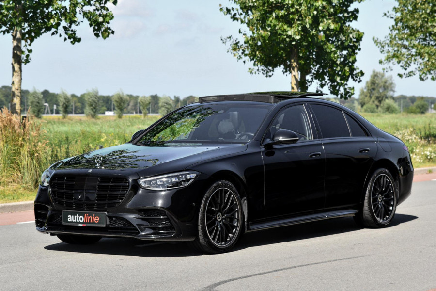 Mercedes-Benz S-Klasse 450 e AMG Line. Nappaleder, 4W sturing, Massage, Koeling, Pano, Softclose, HUD, 360, Burm, Distro+
