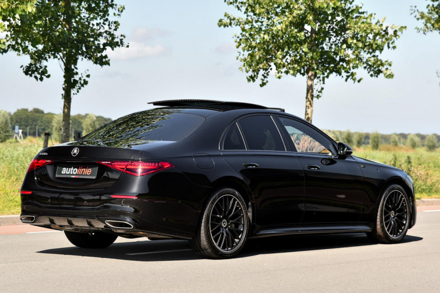 Mercedes-Benz S-Klasse 450 e AMG Line. Nappaleder, 4W sturing, Massage, Koeling, Pano, Softclose, HUD, 360, Burm, Distro+