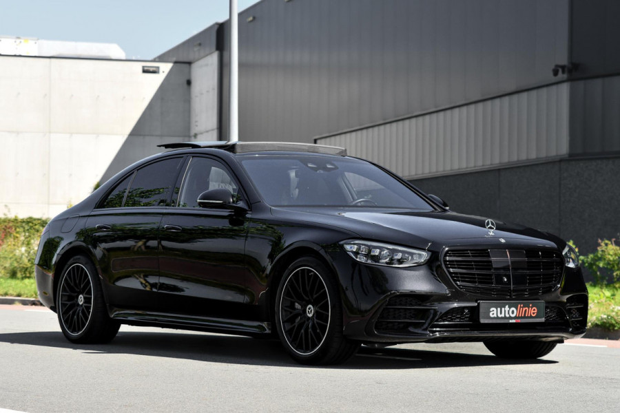 Mercedes-Benz S-Klasse 450 e AMG Line. Nappaleder, 4W sturing, Massage, Koeling, Pano, Softclose, HUD, 360, Burm, Distro+
