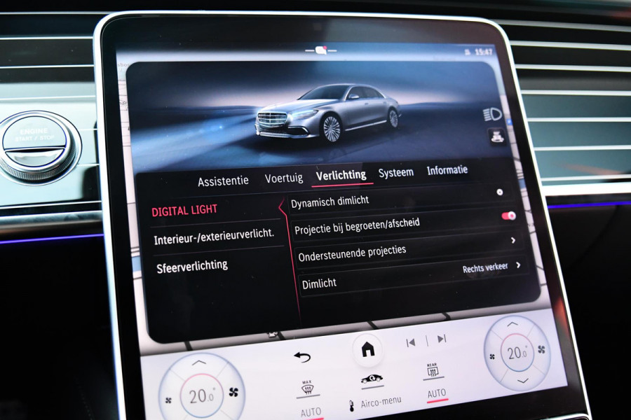 Mercedes-Benz S-Klasse 450 e AMG Line. Nappaleder, 4W sturing, Massage, Koeling, Pano, Softclose, HUD, 360, Burm, Distro+