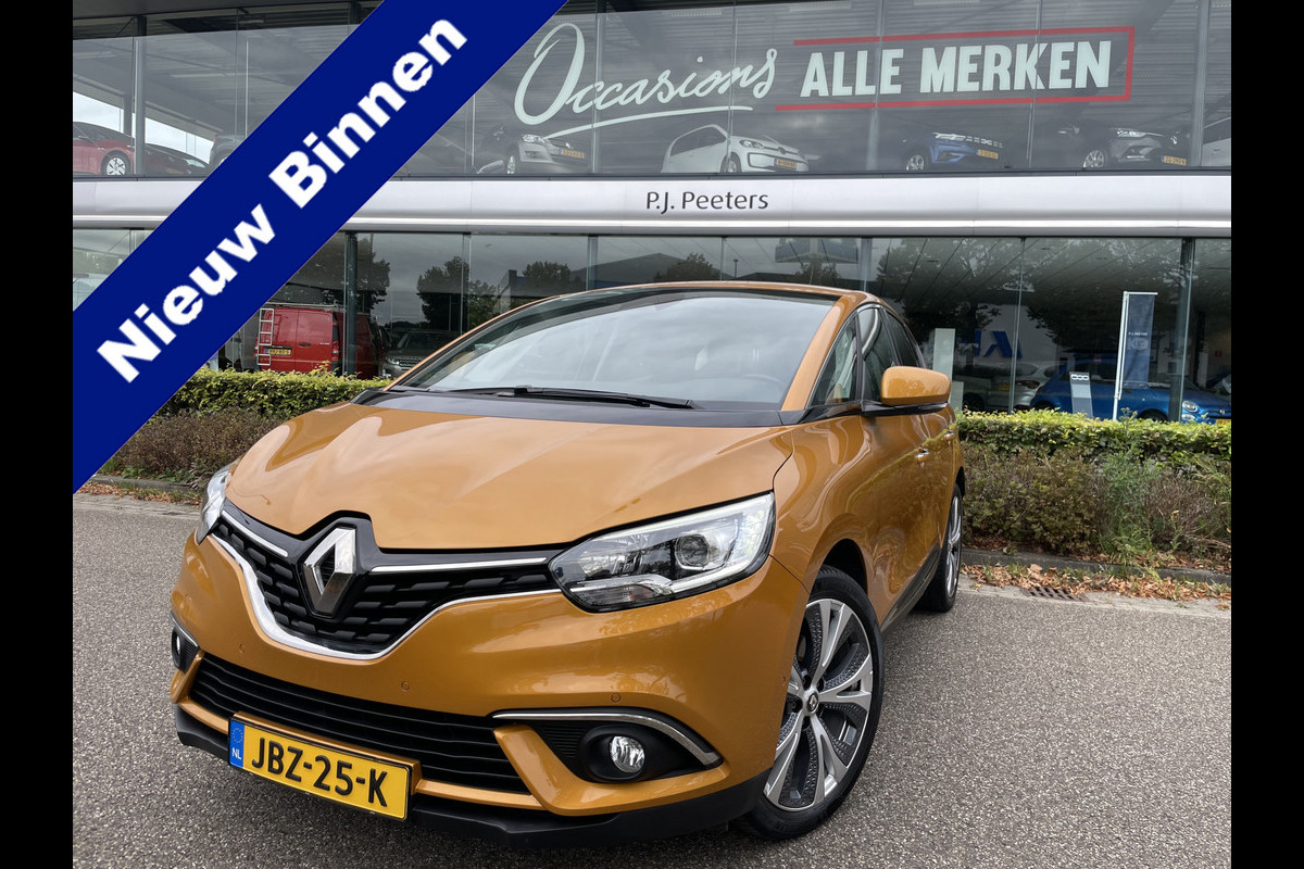 Renault Scénic 1.2 TCe Intens Airco - Cruise control - Parkeersensoren voor en achter - Navigatiesysteem - Lederen/stof bekleding - Mistlampen voor - Stuur multifunctioneel Renault Scénic 1.2 TCe Intens Airco - Cruise control - Parkeersensoren voor en achter - Navigatiesysteem - Lederen/stof bekleding - Mistlampen voor - Stuur multifunctioneel