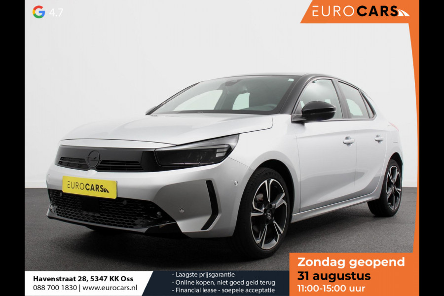 Opel Corsa 1.2 GS Panorama dak Climate Control Achteruitrij Camera Parkeersensoren Cruise control LED Verwarmde voorstoelen Stuurwiel verwarmd Apple carplay/ Android Auto