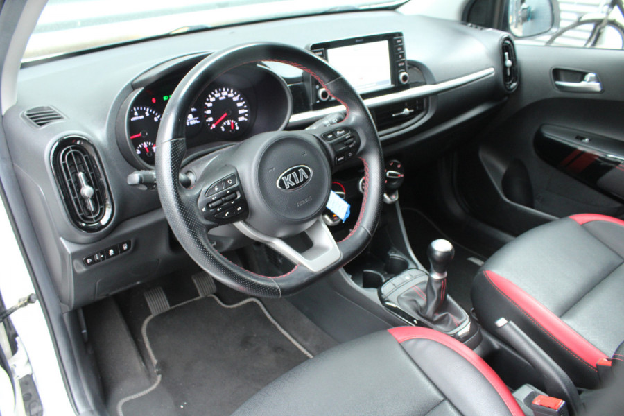 Kia Picanto 1.0 MPi 67pk GT-Line Edition NL-Auto BTW Airco Cruise Navi Camera Leder 15"LMV 1e Eigenaar