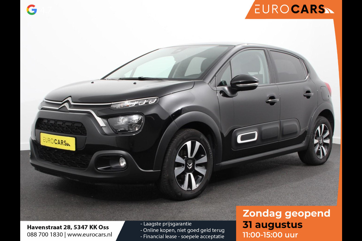 Citroën C3 1.2 PureTech Max Automaat Airco Navigatie Apple carplay / Android Auto Parksensoren Lichtmetalen Velgen Citroën C3 1.2 PureTech Max Automaat Airco Navigatie Apple carplay / Android Auto Parksensoren Lichtmetalen Velgen
