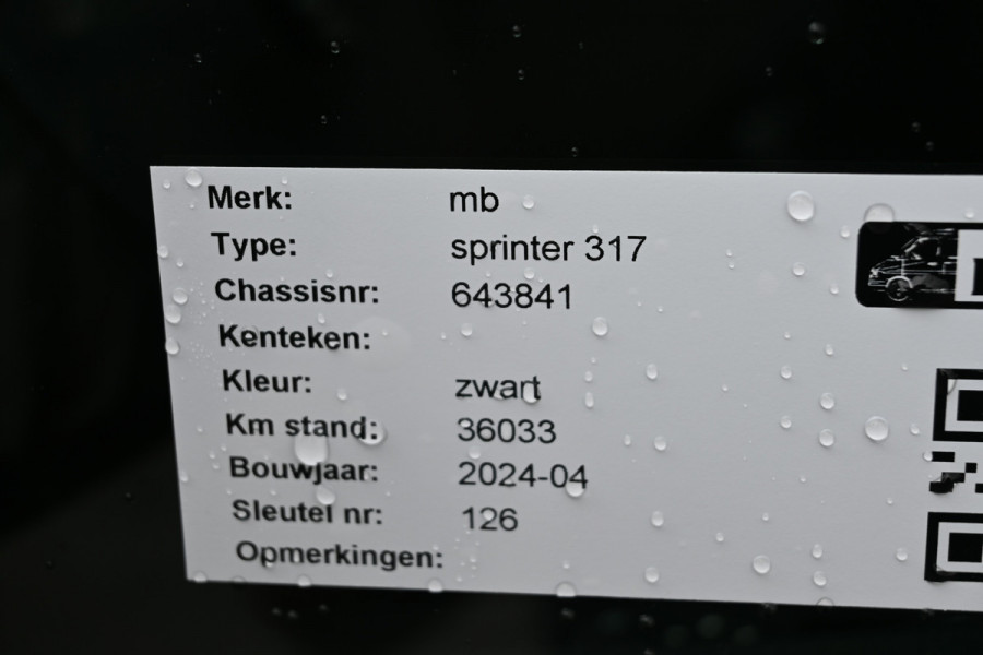 Mercedes-Benz Sprinter 317 CDI L2H2 RWD 3500 kg trekhaak, Geveerde stoel, Navigatie met camera