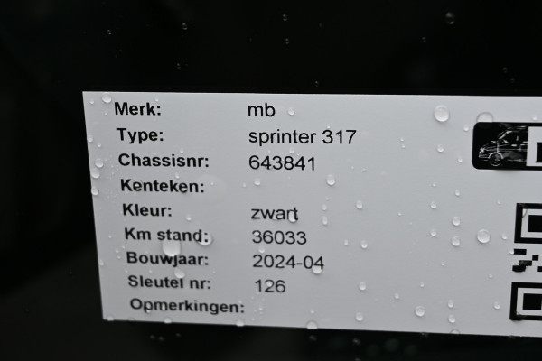 Mercedes-Benz Sprinter 317 CDI L2H2 RWD 3500 kg trekhaak, Geveerde stoel, Navigatie met camera