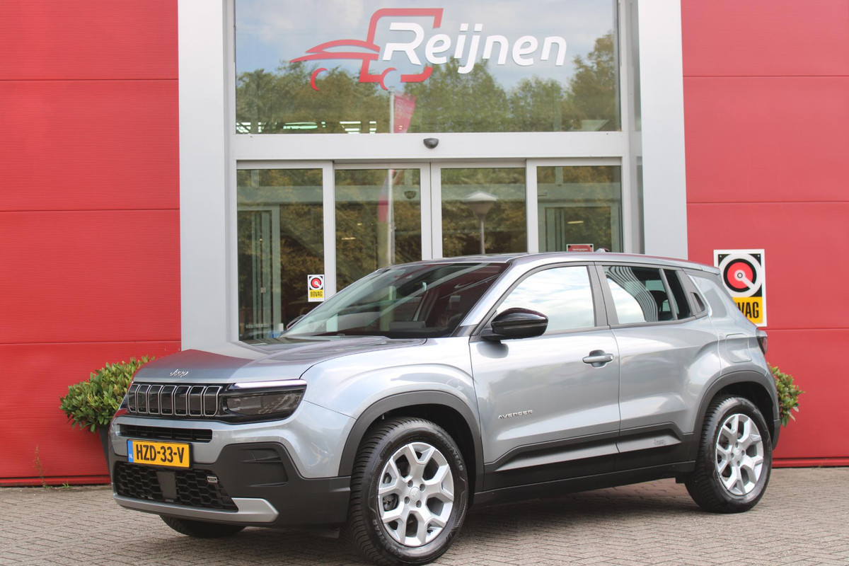 Jeep Avenger 1.2 100PK ALTITUDE | JBL AUDIO | NAVIGATIE | STOEL VERWARMING | DRAADLOZE APPLE CARPLAY/ANDROID AUTO | DRAADLOZE TELEFOONLADER | ADAPTIVE CRUISE CONTROL | DAB+ RADIO | LED KOPLAMPEN | LICHTMETALEN VELGEN | KEYLESS ENTRY/START | ELEKTRISCH BEDIENBARE ACHTERKLEP | CLIMATE CONTROL |