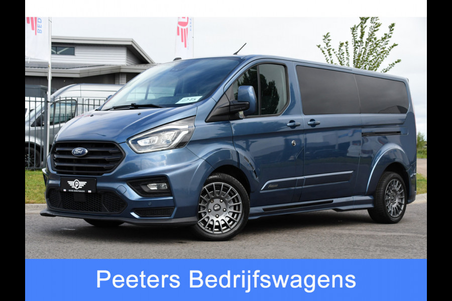 Ford Transit Custom 320 2.0 TDCI L2H1 MS-RT DC Full Options! Adaptieve Cruise, Camera, Carplay, 185PK, Xenon, Automaat, Leder, Stoelverwarming, Trekhaak, Uniek!